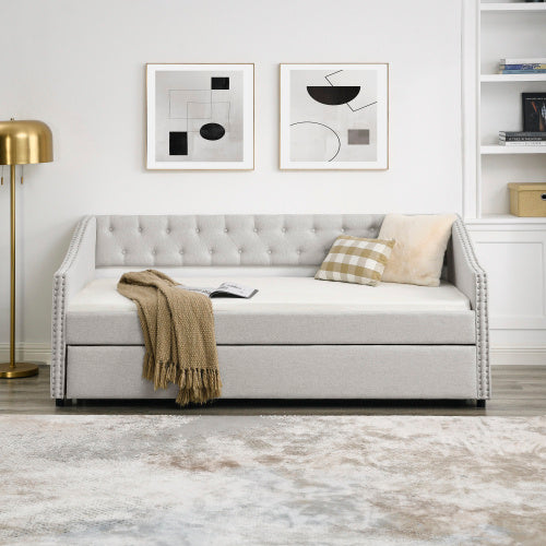 The Double Sofa Bed Has A Double Roller Upholstered Tufted Sofa Bed Unavailable Platforms- Temu