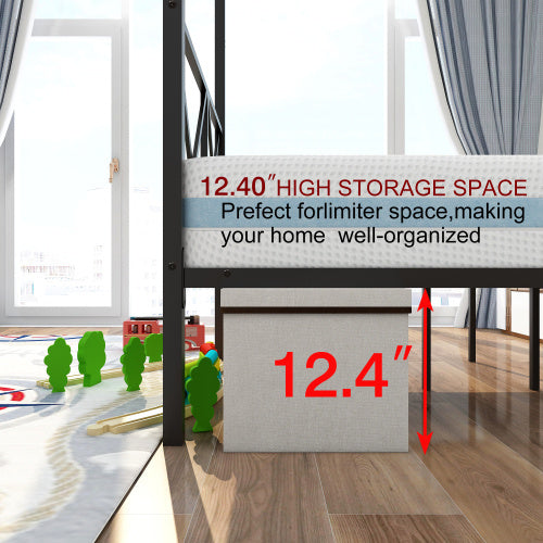 Metal Canopy Bed Frame, Platform Bed Frame Queen With X Shaped Frame Queen Black