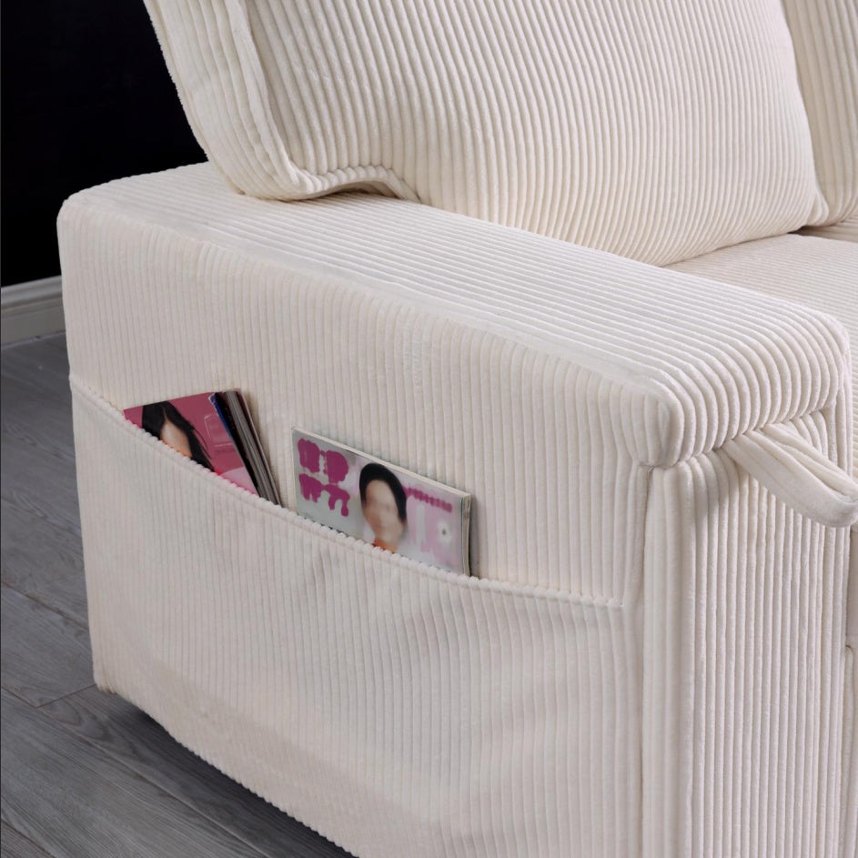 Upholstery Sleeper Sectional Sofa With Storage Space