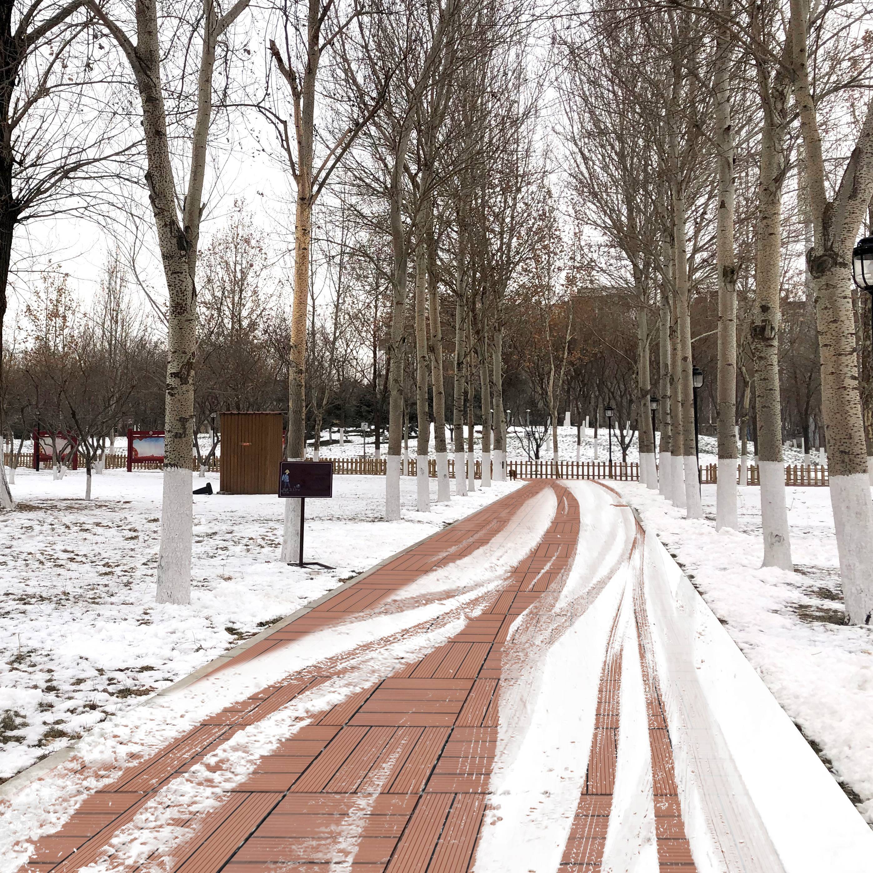 Wood Plastic Composite Deck Tiles Set Of 20, Sustainable FSC Composite Decking Resist Rust, Water, Weather, Easy To DIY & Maintain, Ideal For Patios, Balconies, Rooftops, Mahogany Colour