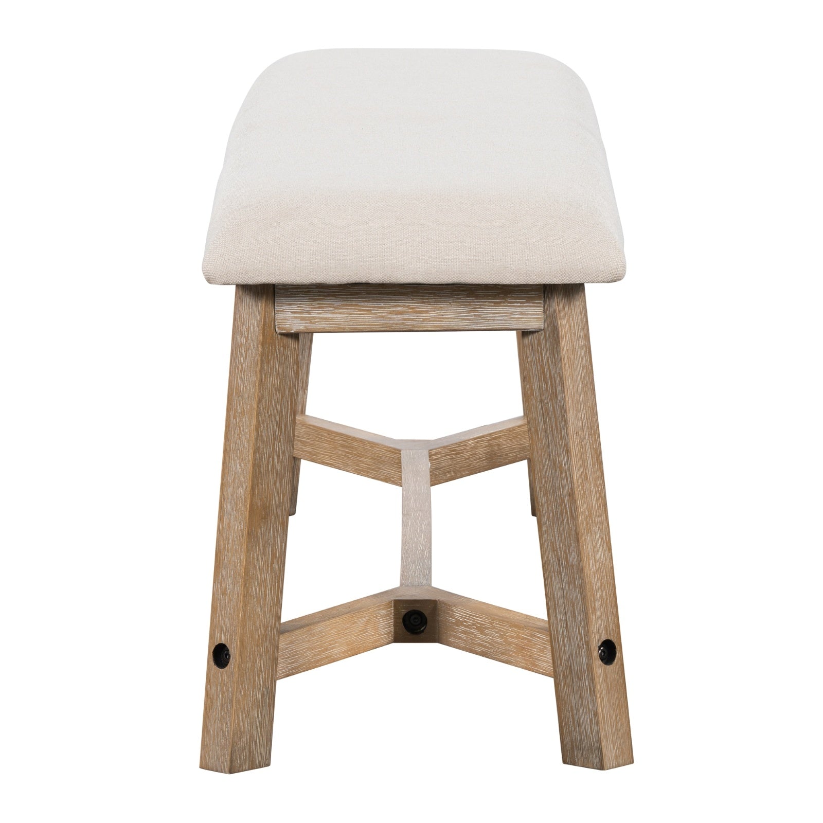 TREXM 6-piece Retro Farmhouse Style Dining Set, Rectangular Table And 4 Upholstered Chairs With Ratt