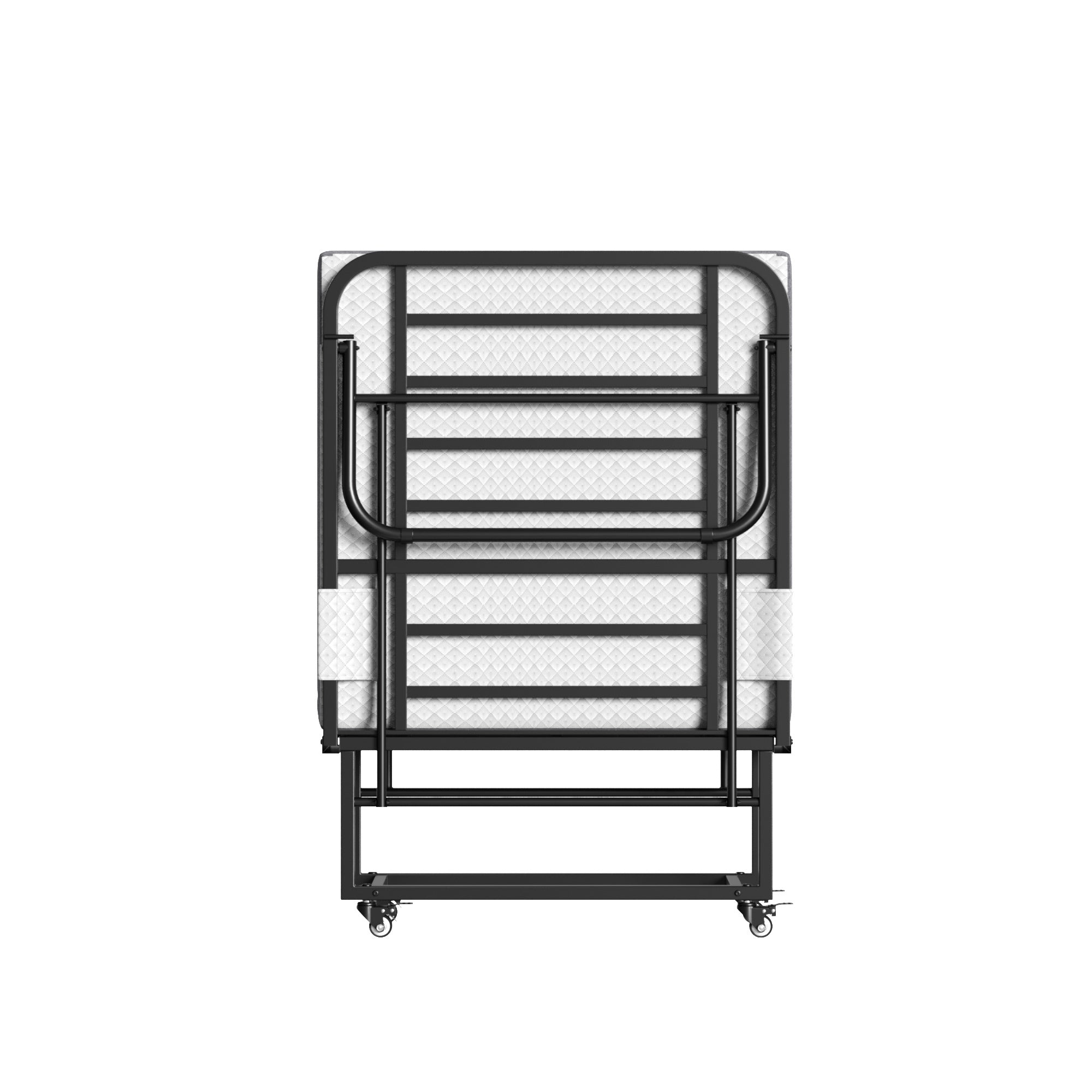 Folding Bed With Mattress  Foam Mattress All Steel Pipe Frame