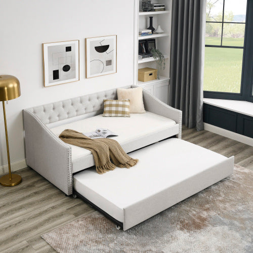 The Double Sofa Bed Has A Double Roller Upholstered Tufted Sofa Bed Unavailable Platforms- Temu