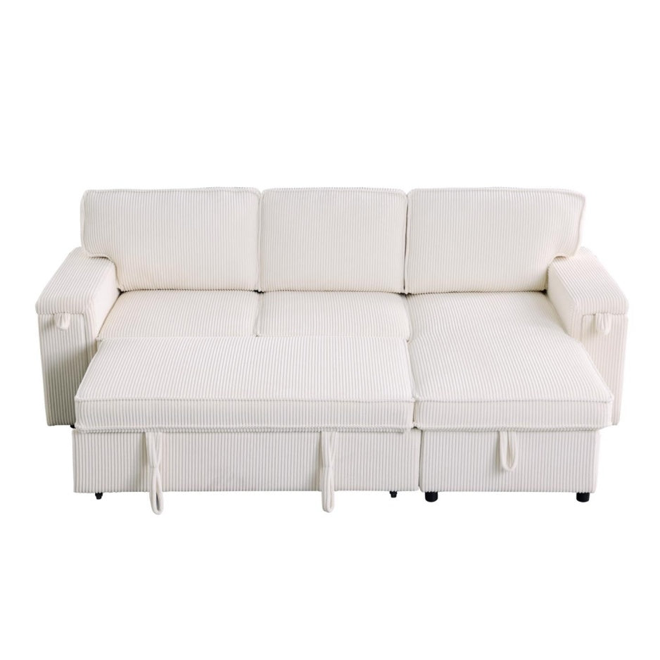 Upholstery Sleeper Sectional Sofa With Storage Space