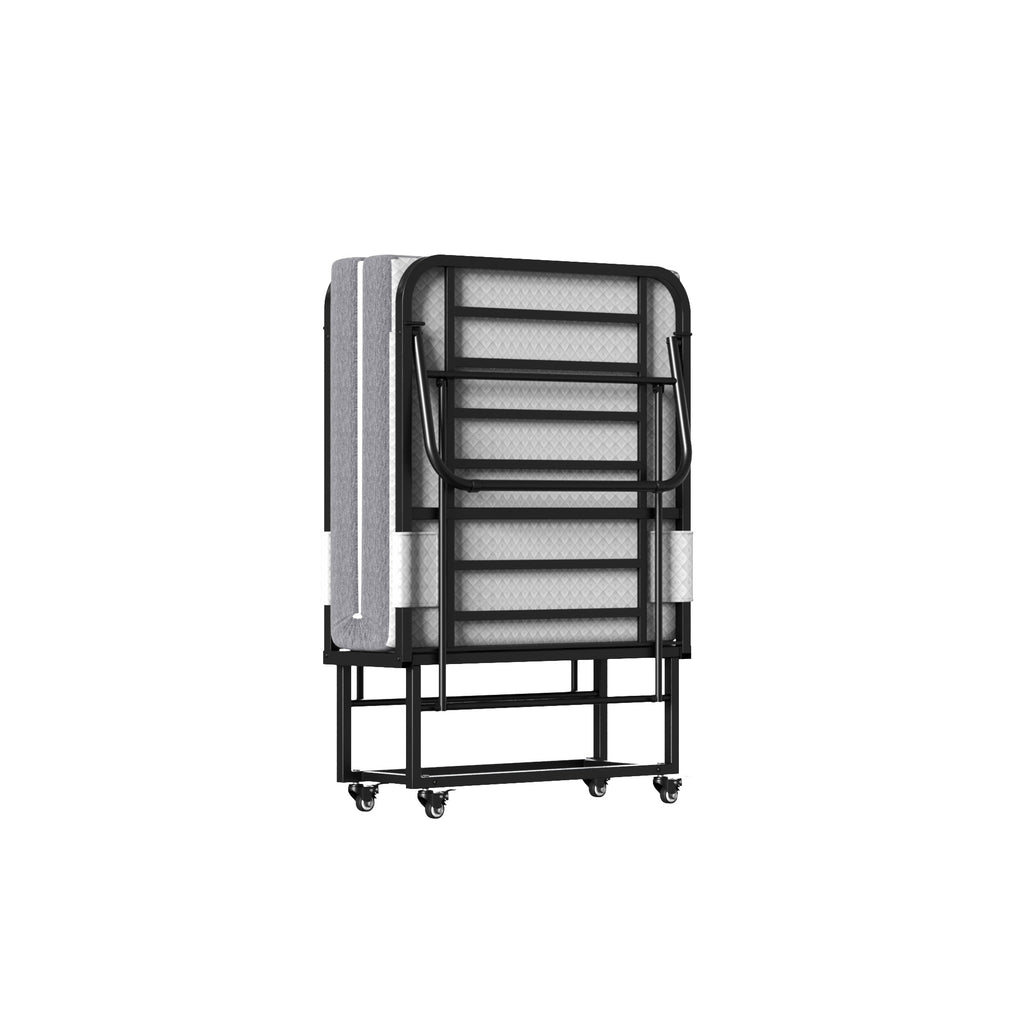 Folding Bed With Mattress  Foam Mattress All Steel Pipe Frame