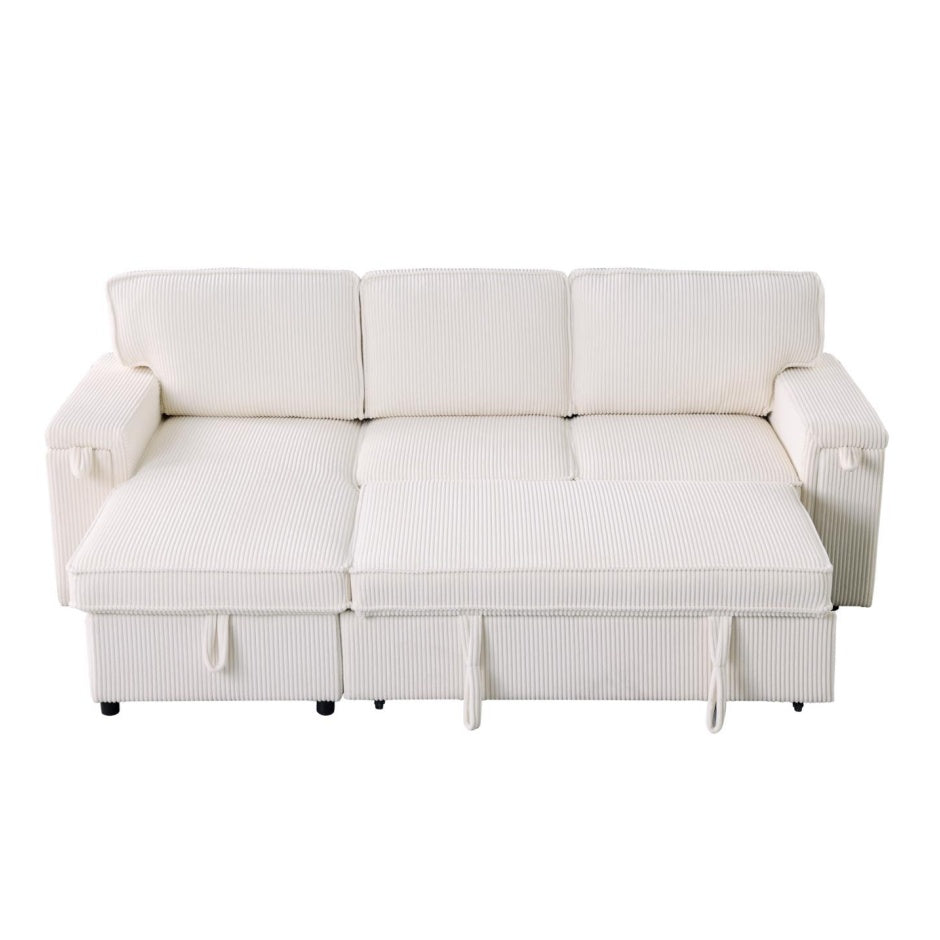 Upholstery Sleeper Sectional Sofa With Storage Space