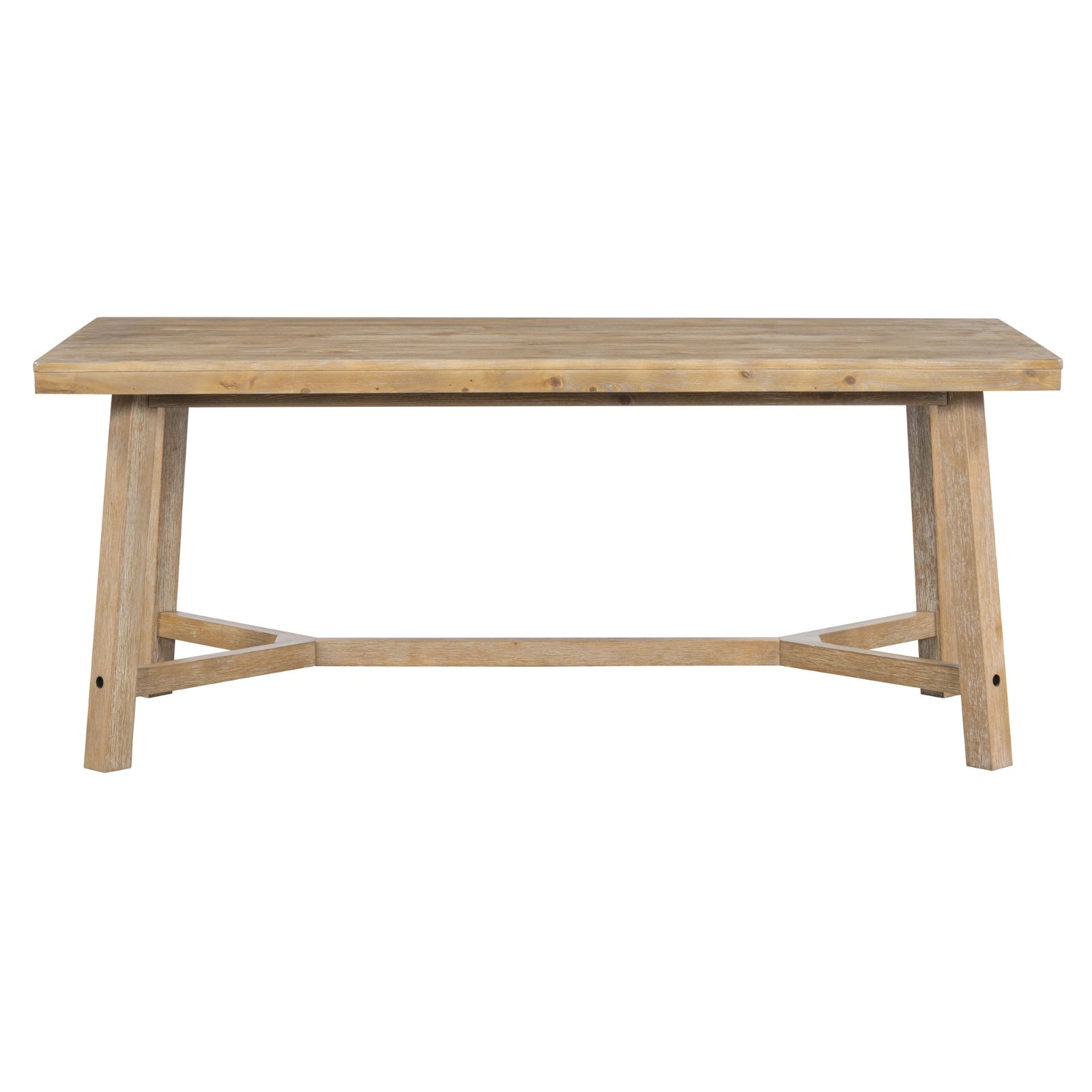 TREXM 6-piece Retro Farmhouse Style Dining Set, Rectangular Table And 4 Upholstered Chairs With Ratt