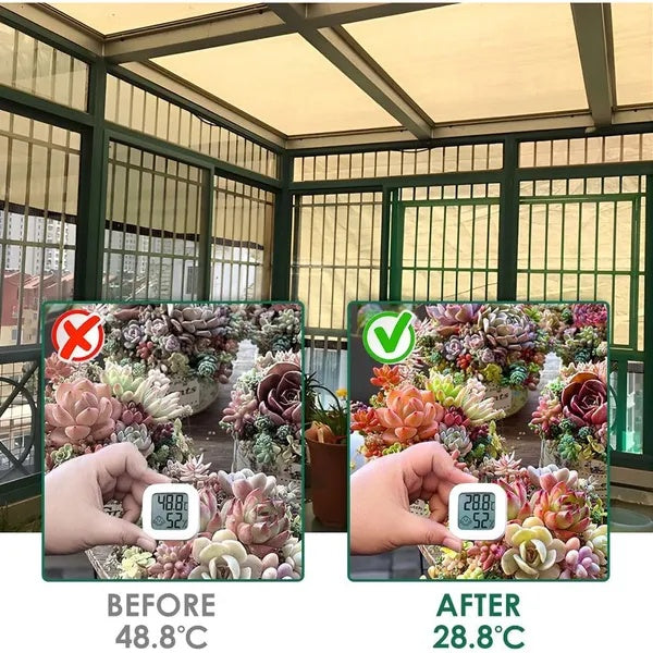 Beige Rectangle Square Sun Shade UV Blocking Breathable Vinyl Mesh Fabric For Outdoor Greenhouse Covers Plants Heavy Duty Commercial And Residential