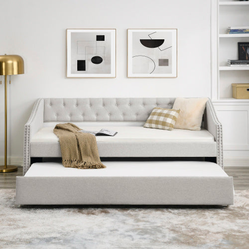 The Double Sofa Bed Has A Double Roller Upholstered Tufted Sofa Bed Unavailable Platforms- Temu
